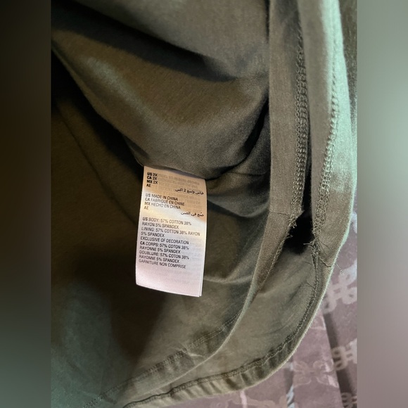 Bar III Women’s 2XL Olive Green Dress - Picture 5 of 6